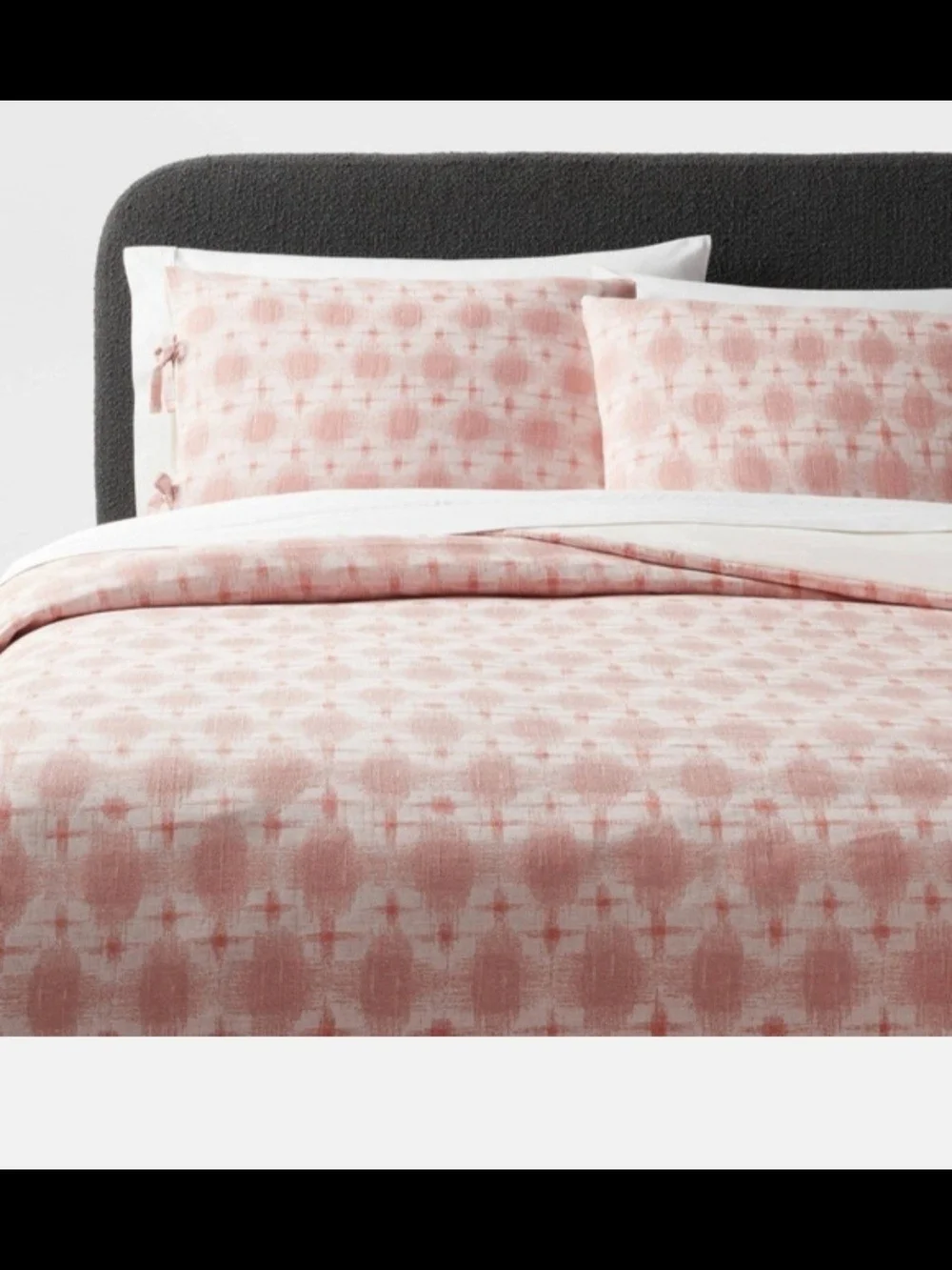 Threshold Yarn Dyed Cotton Duvet Cover Set - Pink